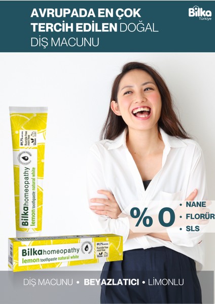 Homeopati Diş Macunu Natural White Limonlu fiyatları