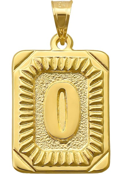 14 Ayar Altın O Harfi Kolye Ucu