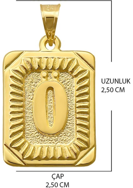 14 Ayar Altın O Harfi Kolye Ucu fiyatları