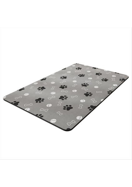 Pet Besleme Mat-Absorban Köpek Yiyecek Mat-Dog Mat Yiyecek ve Su Için Hızlı Kuru Köpek Su Dispenser Mat 30X50CM, B (Yurt Dışından)