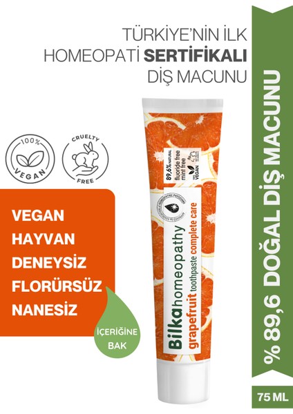 Homeopati Diş Macunu Complete Care Greyfurt