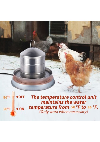 Tavuk Waterer Isıtıcı Büyük Isıtmalı Kümes Hayvanları Sulu Taban, 6.4ft Güç Kablosu ve Termostat Abd Fişi ile 37X37X4CM (Yurt Dışından) indirimleri