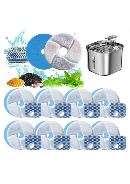 4 Set Paslanmaz Çelik Kediler Için Yedek Aktif Karbon Filtresi Su Çeşmesi Reçine Su Arıtma Filtreleri (Yurt Dışından) fiyatları