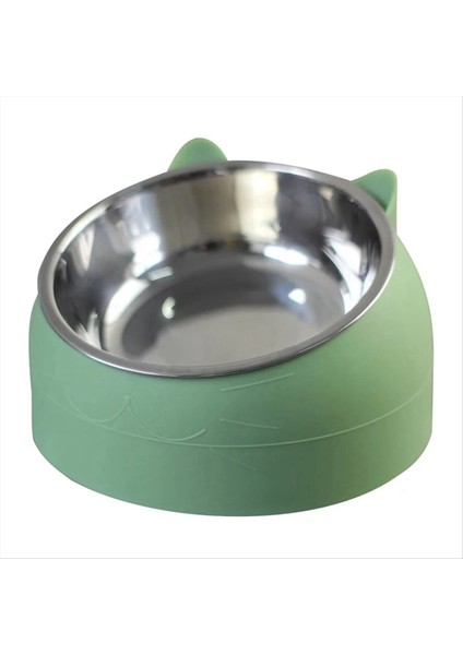 Kediler Için Kedi Su Kase Besleme Kedi Su Kasesi ile Evcil Hayvan Kase Besleyici Kaseler, Yeşil (Yurt Dışından)