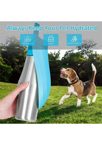 Taşınabilir Köpek Su Şişesi - Paslanmaz Çelik Köpek Seyahat Su Şişesi Içme Besleyicisi, Sızıntı Kanıtı Mavi 27OZ (Yurt Dışından) fiyatları