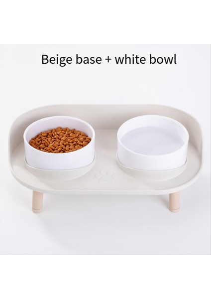 Besleyici Pet Anti-Kefresi Çift Kase Besleyici Kedi Köpeği Içme Suyu Besleyici Servikal Koruma Evcil Hayvan Malzemeleri Açık Gri (Yurt Dışından) modelleri