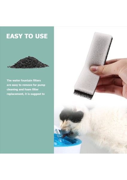 12 Paket Pet Su Çeşmesi Filtresi, Kedi Köpek Su Çeşmesi Yedek Filtreleri WF020 Su Çeşmesi (Yurt Dışından) fırsatları