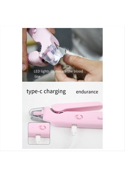 Pet LED Tırnak Clipper Type-C Şarj Portu Evrensel Ojeer ve Kediler ve Köpek Için Clipper 2&#39;si 1 Arada (Yurt Dışından) modelleri