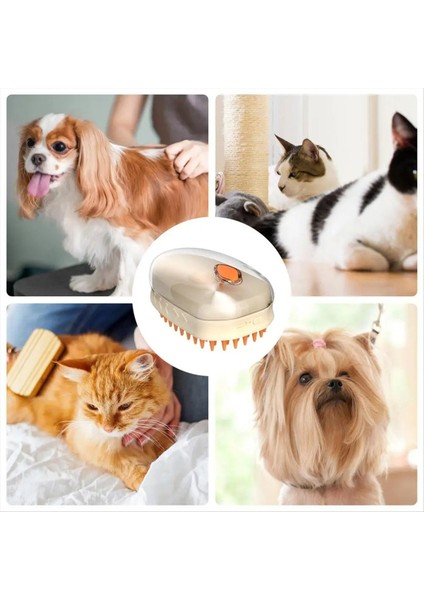 Buharlı Evcil Hayvan Fırçası Köpek Saçları Için Buharlı Kendi Kendini Temizleme Fırçası Köpek Saçları Için Buharlı A (Yurt Dışından)