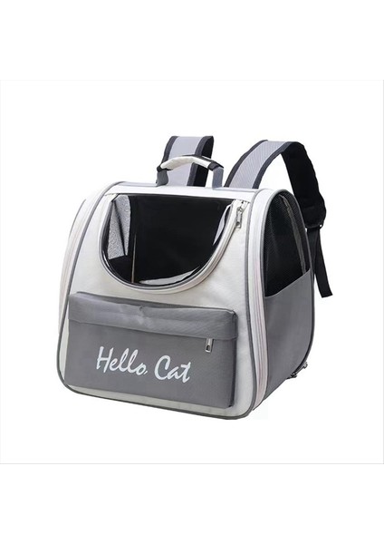 Büyük Kapasiteli Evcil Hayvan Malzemeleri, Portatif Alan Çantası, Güneş Geçirmez Nefes Alabilen Evcil Hayvan Çantası Gri (Yurt Dışından)