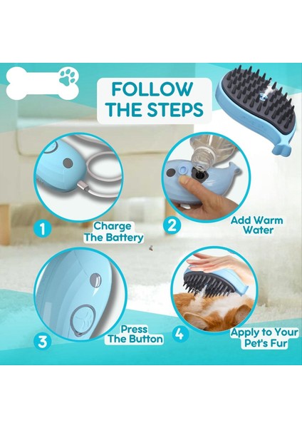 Kedi Buhar Fırçası - Kendini Temizleme Masaj Için Buharlı Kedi Fırçası, Karışık ve Gevşek Saçları Çıkarmak Için Buhar Evcil Hayvan Fırçası (Yurt Dışından) modelleri