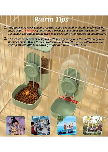 Asılı Otomatik Evcil Hayvan Maması Su Dağıtıcı, Otomatik Yerçekimi Evcil Hayvan Besleyici ve Sulayıcı Seti, Kafes Gıda Kasesi Köpek Besleme Istasyonu (Yurt Dışından) modelleri