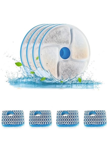 Kedi Su Çeşmesi Yedek Filtreleri Pet Su Çeşmesi Değiştirme Filtresi 74 Oz/2.2l Otomatik Için Uygun (Yurt Dışından)