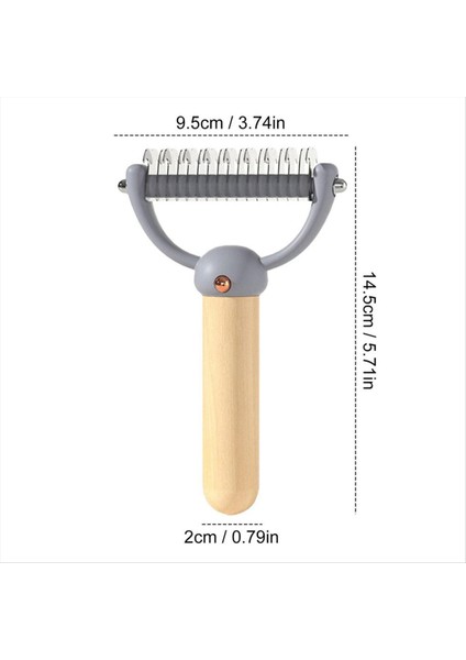 Astar Tırmık Fırçası Demating Kedi Tombulları Tımar Için Uzun Saçlı Kediler Çift Taraflı Alt Kat Tırmığı Pet Pet Pet Peting B. (Yurt Dışından)