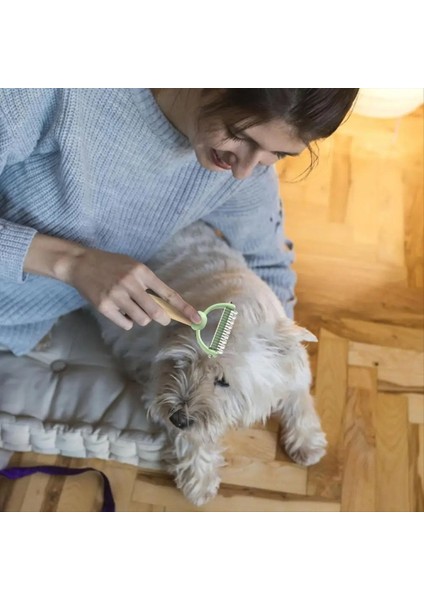 Astar Tırmık Fırçası Demating Kedi Tombulları Tımar Için Uzun Saçlı Kediler Çift Taraflı Alt Kat Tırmığı Pet Pet Pet Peting B. (Yurt Dışından) modelleri