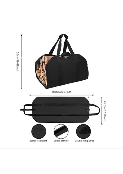 Tutamaklı Odun Için Ahşap Taşıyıcı, Yakacak Odun Kütük Taşıyıcı Tote, Yakacak Odun Sahibi, Şömine Yakacak Odun Taşıyıcı Çanta (Yurt Dışından) fırsatları