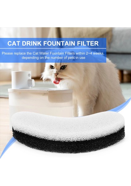 8pcs Pet Su Çeşmesi Filtreleri Kedi Su Çeşmesi Sünger Filtre Değiştirme WF050 Kedi Çeşmesi (Yurt Dışından) fırsatları