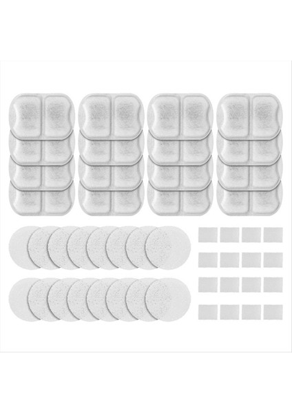 Kedi Su Çeşmesi Filtreleri 7L/230 Oz/1.8g Paslanmaz Çelik Pet Su Çeşme Filtreleri ve Süngerleri 16 Set (Yurt Dışından)