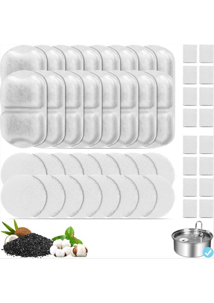 Kedi Su Çeşmesi Filtreleri 7L/230 Oz/1.8g Paslanmaz Çelik Pet Su Çeşme Filtreleri ve Süngerleri 16 Set (Yurt Dışından) fiyatları