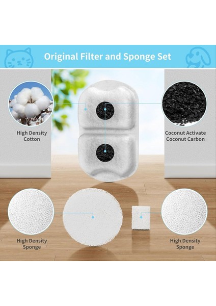 Kedi Su Çeşmesi Filtreleri 7L/230 Oz/1.8g Paslanmaz Çelik Pet Su Çeşme Filtreleri ve Süngerleri 16 Set (Yurt Dışından) indirimleri
