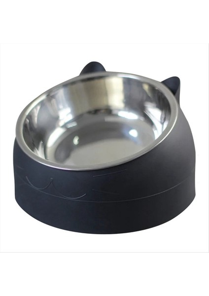 Yükseltilmiş Stand Pet Bowl Pet Besleme Kediler Için Kedi Su Kasesi Köpekler Besleyici Kaseleri, Siyah (Yurt Dışından)