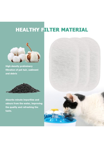 8pcs Kedi Su Çeşmesi Filtreleri Köpek Çeşmesi Filtre Değiştirme 67OZ/2L Pet Su Çeşmesi Paslanmaz Çelik (Yurt Dışından) modelleri