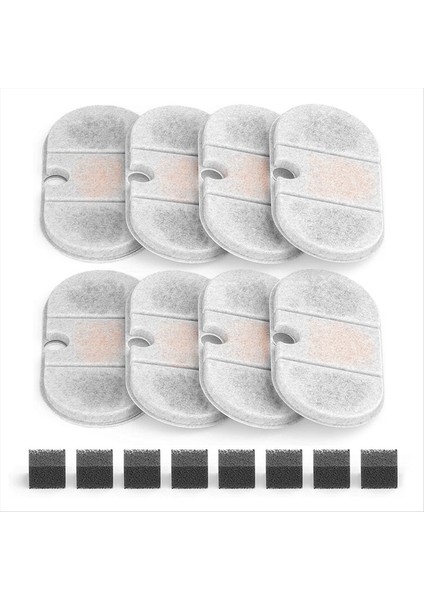 Yedek Kedi Su Çeşmesi Filtreleri Petlibro Kapsül Pet Su Çeşmesi 71 Oz/2.1l Pet Su Dıspenser Filtreleri 8+8 (Yurt Dışından)