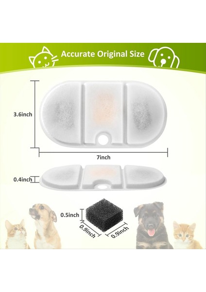 Yedek Kedi Su Çeşmesi Filtreleri Petlibro Kapsül Pet Su Çeşmesi 71 Oz/2.1l Pet Su Dıspenser Filtreleri 8+8 (Yurt Dışından) modelleri