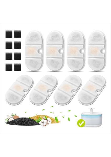 Yedek Kedi Su Çeşmesi Filtreleri Petlibro Kapsül Pet Su Çeşmesi 71 Oz/2.1l Pet Su Dıspenser Filtreleri 8+8 (Yurt Dışından) indirimleri