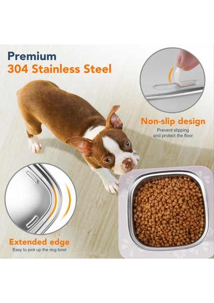 3l Köpek Su Kasesi 101OZ Paslanmaz Çelik Köpek Kasesi Dökülmez Büyük Kapasiteli Köpek Maması Su Kasesi Yavaş Su Besleyici Beyaz (Yurt Dışından) fırsatları