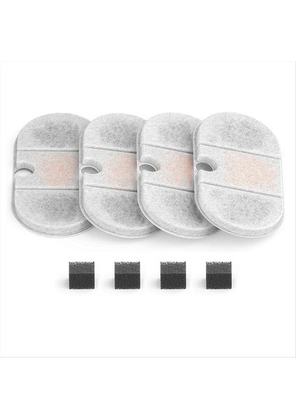 Yedek Kedi Su Çeşmesi Filtreleri Petlibro Kapsül Pet Su Çeşmesi 71 Oz/2.1l Pet Su Dıspenser Filtreler 4+4 (Yurt Dışından)