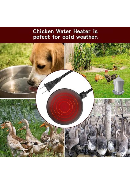 24.5cm Kümes Hayvanları Isıtıcı Tavuk Su Isıtıcı Tabanı 60W Deicer Isıtmalı Base Tavuk Içen Isıtmalı Ped Abd Fiş (Yurt Dışından) indirimleri