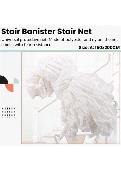 Pet Çocuk Güvenliği Net Evcil Köpek Kedi Balkon Korkuluk Merdivenleri Çit Çocuk Oyun Alanı Korkusu Çocuk Güvenlik Netting-A (Yurt Dışından) fırsatları