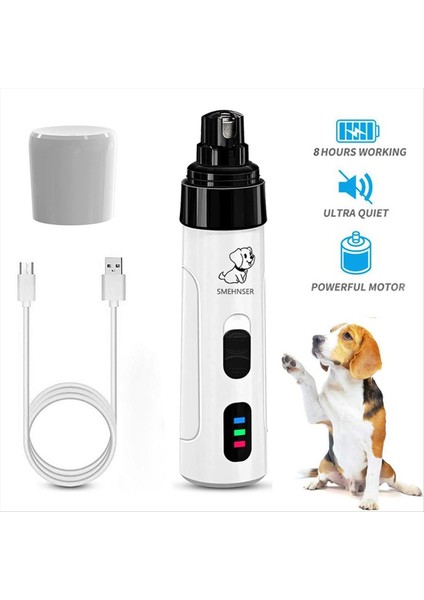 Köpek Tırnak Düzeltici Köpek Tırnak Değirmeni Elektrikli Köpek Çivi Kupürleri Köpek Tırnak Öğütücüleri Şarj Edilebilir Evcil Hayvan Pençeleri Tımar Aracı (Yurt Dışından) indirimleri