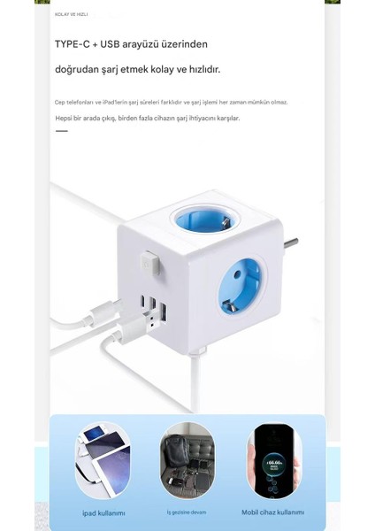 USB Bir Dört Dönüştürücü ile Küp Dönüştürme Fiş Soketi (Yurt Dışından) fiyatları