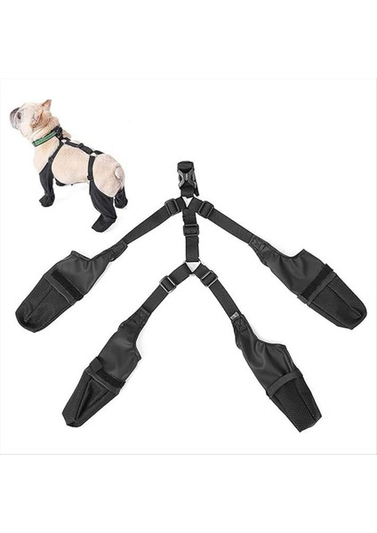 M Boyut Yumuşak Fransız Bulldog Ayakkabı Ayarlanabilir Su Geçirmez Köpek Önyükleme Leging Slip Olmayan Nefes Üçlü Köpek Ayakkabı Pet Pençeleri Koruyucu (Yurt Dışından)