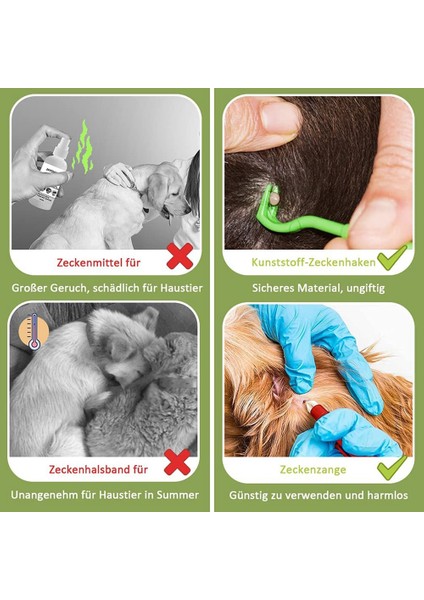 Köpekler, Kediler, Çocuklar, 3 Set, Kene Kancaları ve 2 Set, Kene Cımbızları, Kolay ve Güvenli Kene Çıkarıcı (Yurt Dışından) fırsatları