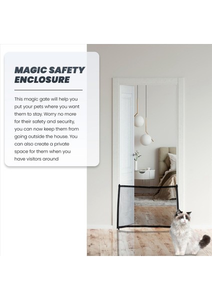 Pet Güvenlik Koruma Örgü Köpek Kapısı, Köpekler Için Pet Kapısı Büyü Kapısı, Taşınabilir Katlanır Güvenlik Kapıları Her Yerde Güvenlik Güvenliği (Yurt Dışından) fırsatları