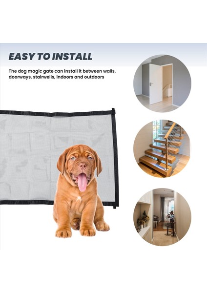 Pet Güvenlik Koruma Örgü Köpek Kapısı, Köpekler Için Pet Kapısı Büyü Kapısı, Taşınabilir Katlanır Güvenlik Kapıları Her Yerde Güvenlik Güvenliği (Yurt Dışından) indirimleri