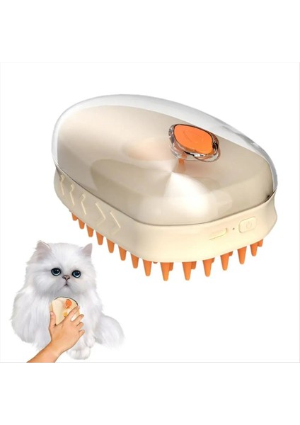 Buharlı Evcil Hayvan Fırçası Buharlı Kendi Kendine Temizleme Fırçası Köpek Saçları Için Köpek Saçları Için Şarj Edilebilir Dökülme Fırçası Buharlı B (Yurt Dışından)