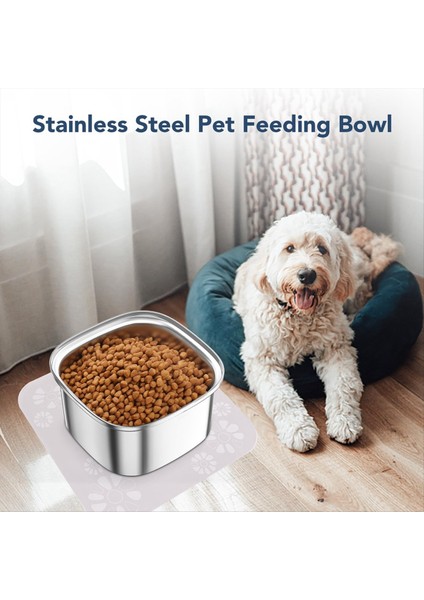 3l Köpek Su Kasesi 101OZ Paslanmaz Çelik Köpek Kasesi Dökülmez Büyük Kapasiteli Köpek Maması Su Kasesi Yavaş Su Besleyici Pembe (Yurt Dışından) fiyatları