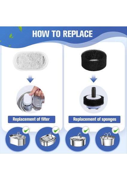 48 Paket Kedi Su Çeşmesi Filtreleri, Kedi Çeşmesi Yedek Filtreleri Ayarlanabilir Su Akışı Pet Su Çeşmesi (Yurt Dışından) indirimleri