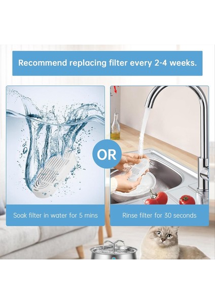 Kedi Su Çeşmesi Filtresi Değiştirme: 135 Oz ve 108 Oz Paslanmaz Çelik Evcil Hayvan Çeşmesi Için 3+3 Paket Yedek Filtreler (Yurt Dışından) fiyatları