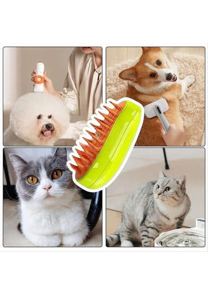 3pcs Evcil Hayvan Tımar Fırçası Saç Kaldırma Sıcak Buhar Teknolojisi Şarj Edilebilir Dökülme Fırçası Tavşanlar Için Evcil Hayvan Bakımı, Bir (Yurt Dışından) fiyatları