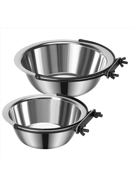 Köpek Kaseleri, Sandık Için Köpek Kasesi, 2 Paket Evcil Hayvan Maması Su Kasesi Köpek Kaseleri Kafes Asılı Dökülmeyen Besleyici Kaseler (Yurt Dışından)