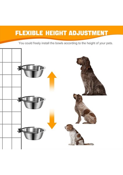 Köpek Kaseleri, Sandık Için Köpek Kasesi, 2 Paket Evcil Hayvan Maması Su Kasesi Köpek Kaseleri Kafes Asılı Dökülmeyen Besleyici Kaseler (Yurt Dışından) fiyatları