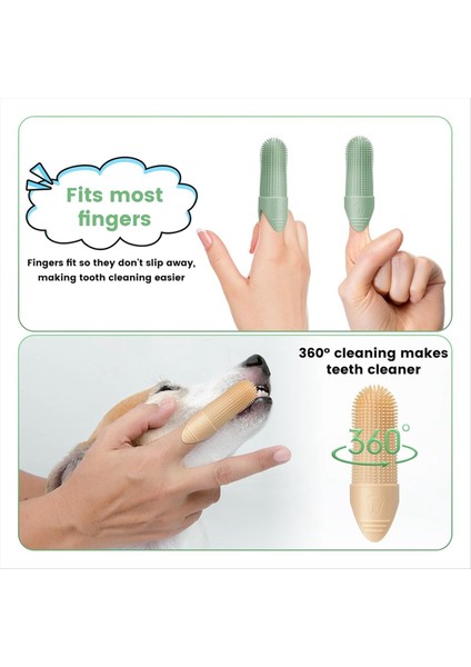 Köpek Diş Fırçası, 4 Paket Köpek Diş Fırçası, 360 ° Temizleme Parmak Diş Fırçası Köpekler Için, Silikon Köpek Parmak Diş Fırçası (Yurt Dışından) modelleri