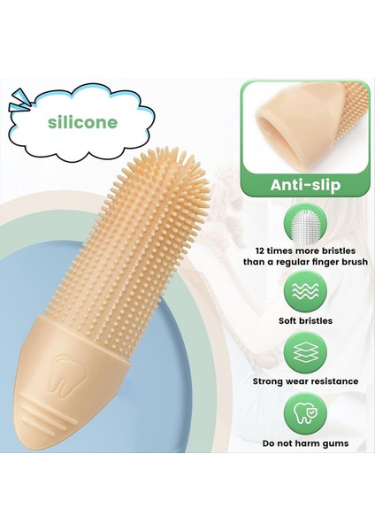 Köpek Diş Fırçası, 4 Paket Köpek Diş Fırçası, 360 ° Temizleme Parmak Diş Fırçası Köpekler Için, Silikon Köpek Parmak Diş Fırçası (Yurt Dışından) indirimleri