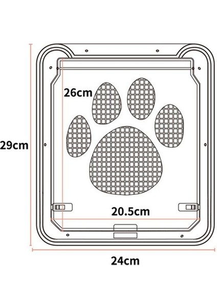 Pet Ekran Kapısı Kolay Kurulum Ev Kilitlenebilir Açık Kapı Manyetik Kendi Kendini Kapatma Fonksiyonu Köpek Kedileri Için Sağlam Kapı 24X29CM (Yurt Dışından) indirimleri