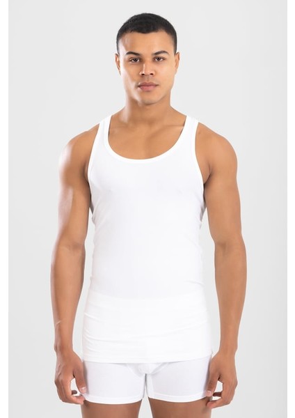Erkek Sporcu Rambo Pamuklu Atlet Beyaz modelleri